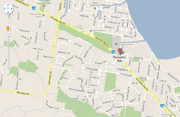 Map of Deception Bay, Queensland