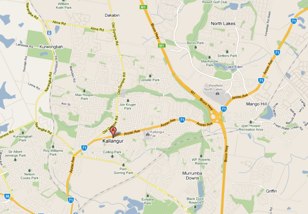 Map of Kallangur, Queensland