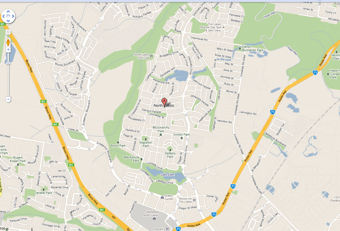 Map of North Lakes, Queensland