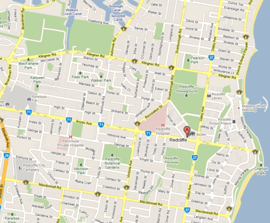 Map of Redcliffe, Queensland