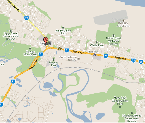 Map of Rothwell, Queensland