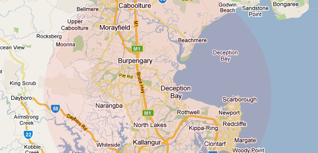 Map of Gansel Plumbing & Drainage service area across North Brisbane